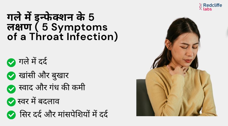 गले में इन्फेक्शन के लक्षण